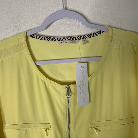 Soft surroundings Womens yellow go lively traverse long sleeve dress XL NEW - Picture 5 of 9